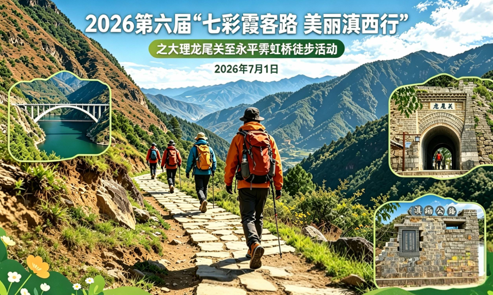 2026第六届“七彩霞客路 美丽滇西行”之大理龙尾关至永平霁虹桥徒步活动